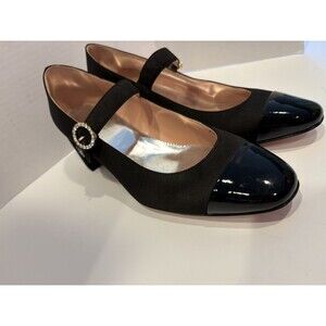 J CREW COLLECTION Satin Toe Cap MARY JANE MILLIE PUMP size 7.5